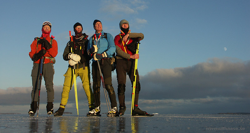 Ice skating in the Stockholm archipelago 2016.