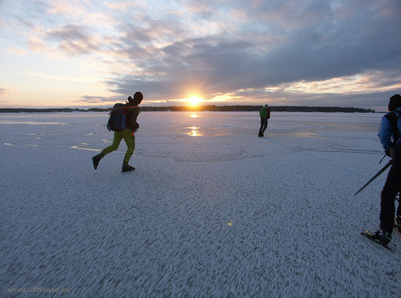 Ice skating in the Stockholm archipelago 2016.