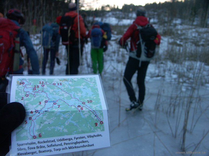 Stora Båvenrundan, ice skating.