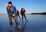 Ice skating in the Stockholm archipelago, Singöfjärden and Galtfjärden.