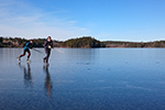 Ice skating on Hövern, Lången, Borken, Såken, Vindommen, Storsjön and Rammen.