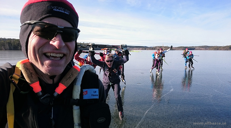 Ice skating on Hövern, Lången, Borken, Såken, Vindommen, Storsjön and Rammen.