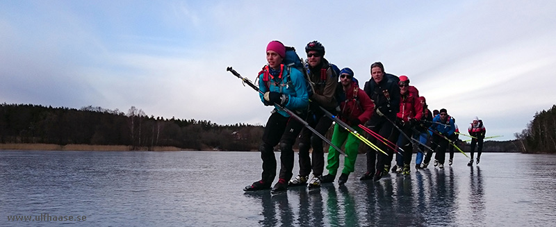 Ice skating on Hövern, Lången, Borken, Såken, Vindommen, Storsjön and Rammen.