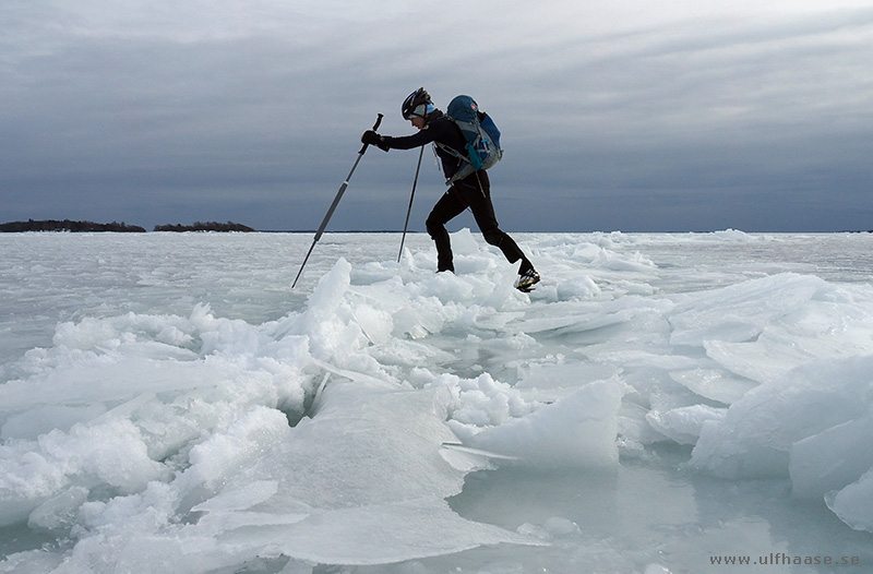 Ice skating in the Stockholm archipelago.