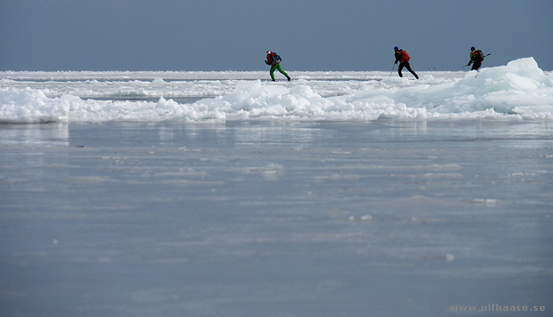 Ice skating in the Stockholm archipelago.