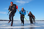 Ice skating in the Stockholm archipelago.