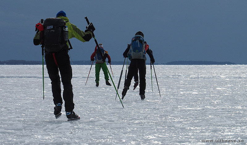 Ice skating in the Stockholm archipelago.