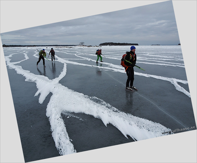 Ice skating in the Stockholm archipelago.