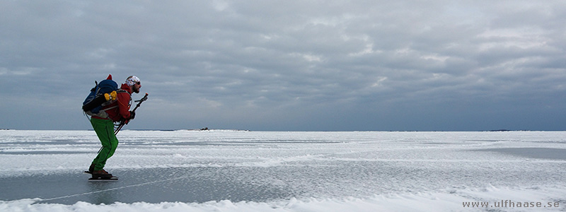 Ice skating in the Stockholm archipelago.