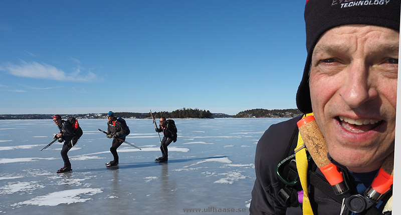 Ice skating in the Stockholm archipelago.