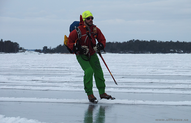 Ice skating in the Stockholm archipelago.