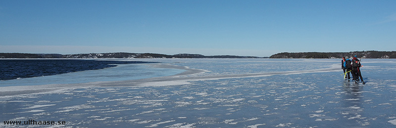 Ice skating in the Stockholm archipelago.