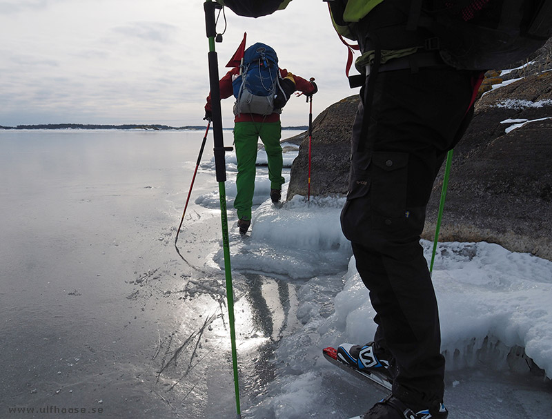 Ice skating in the Stockholm archipelago.