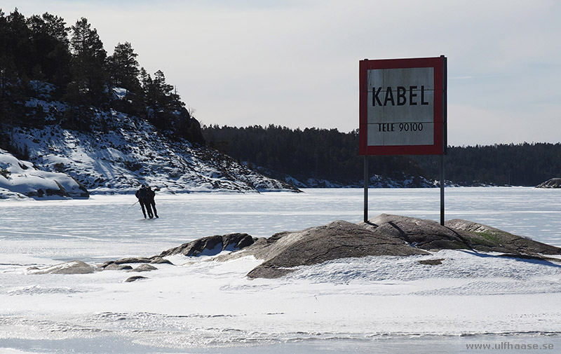 Ice skating in the Stockholm archipelago.