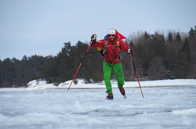 Ice skating in the Stockholm archipelago.