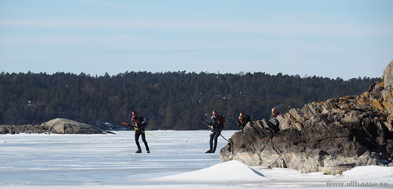 Ice skating in the Stockholm archipelago.