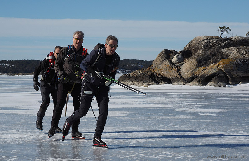 Ice skating in the Stockholm archipelago.