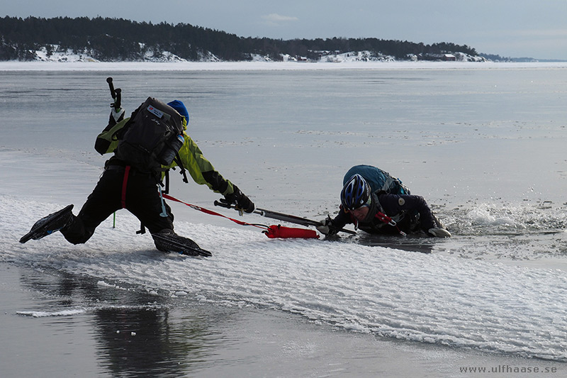 Ice skating in the Stockholm archipelago.