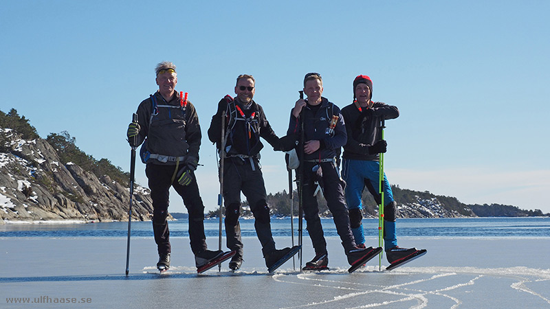 Ice skating in the Stockholm archipelago.