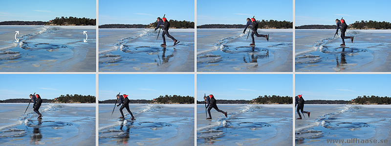 Ice skating in the Stockholm archipelago.