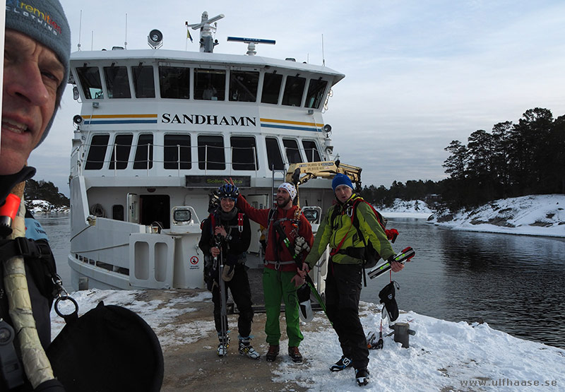 Ice skating in the Stockholm archipelago.