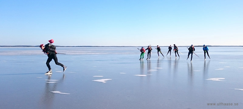 Ice skating on Lake Mälaren.