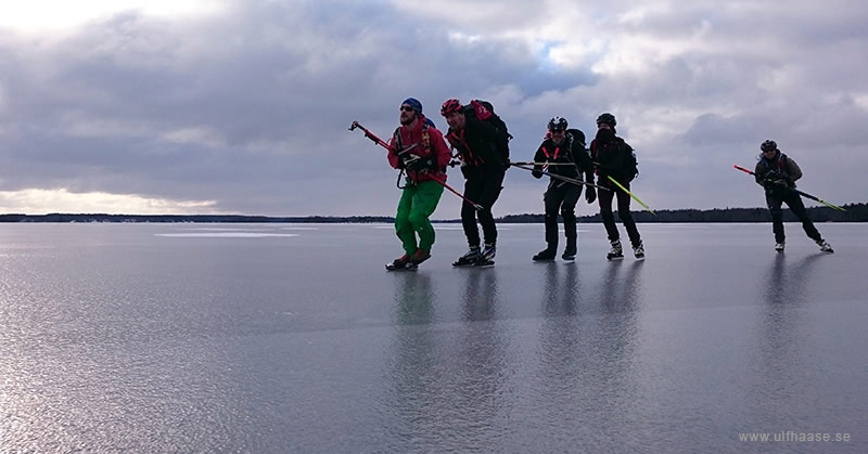 Ice skating on Lake Mälaren.