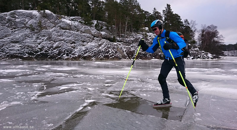 Ice skating on Lake Mälaren.