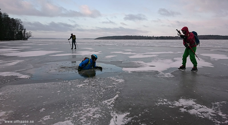 Ice skating on Lake Mälaren.