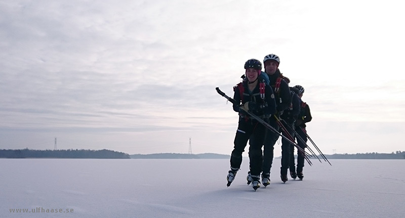 Ice skating on Lake Mälaren.