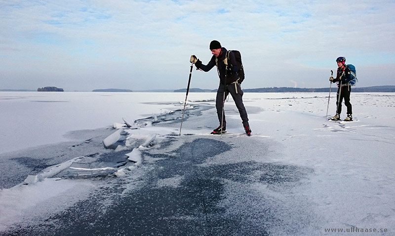 Ice skating on Lake Mälaren.