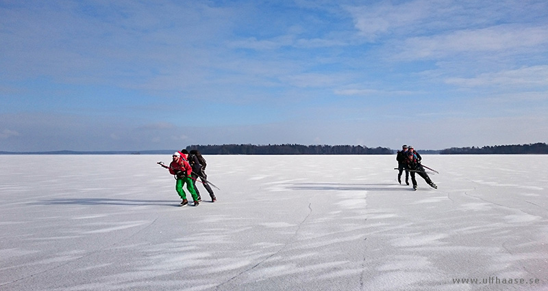 Ice skating on Lake Mälaren.