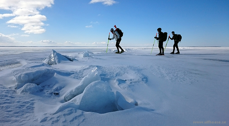 Ice skating on Lake Hjämaren.