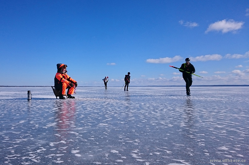 Ice skating on Lake Hjämaren.