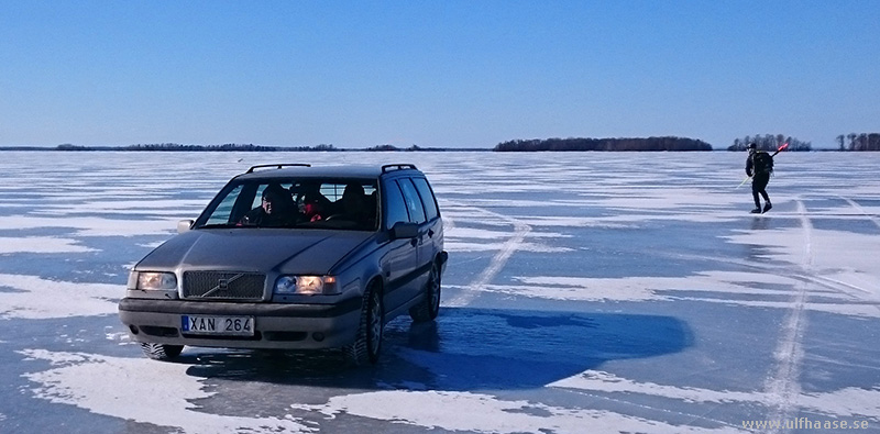 Ice skating on Lake Hjämaren.