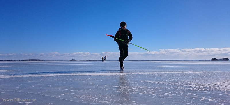 Ice skating on Lake Hjämaren.