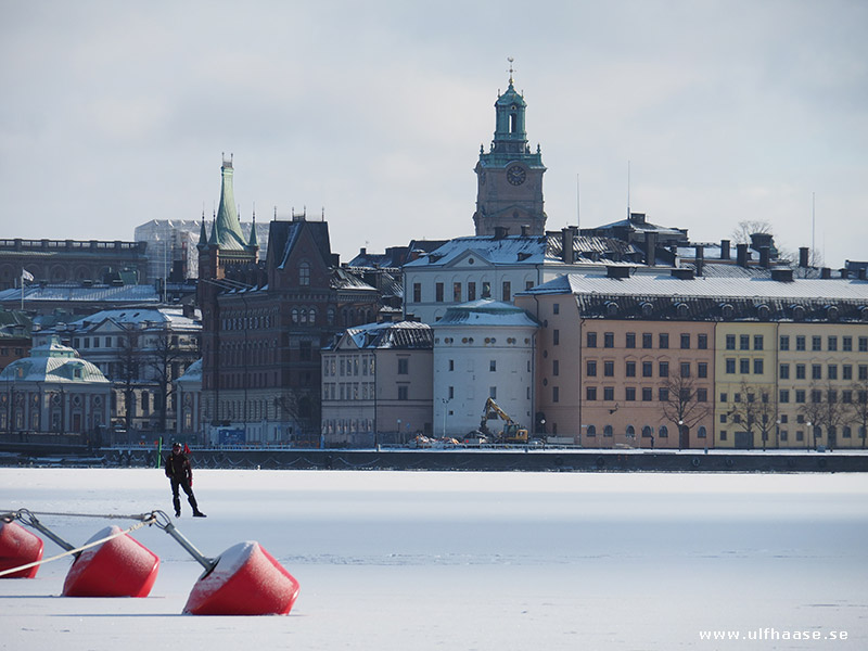 Ice skating in Stockholm city