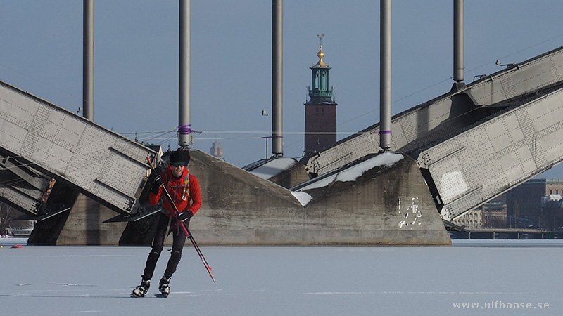 Ice skating in Stockholm city