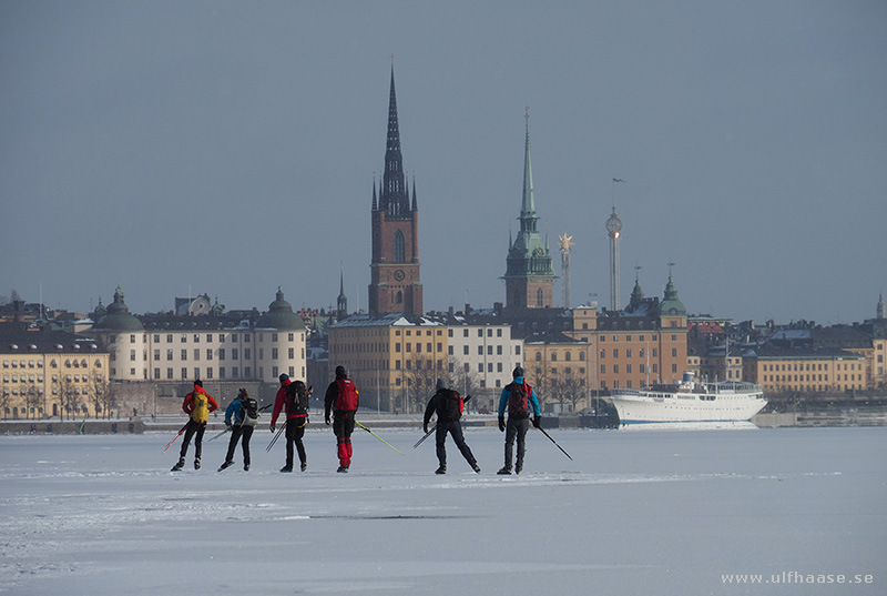 Ice skating in Stockholm city