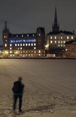 Ice skating in Stockholm city