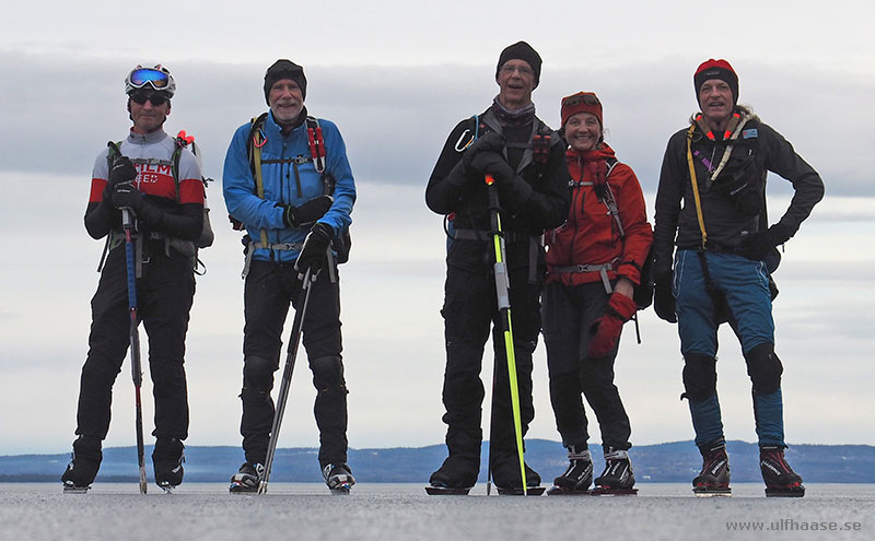 Ice skating on lake Siljan