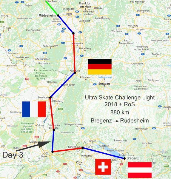 Ultra Skate Challenge (USC) 2018, route map.