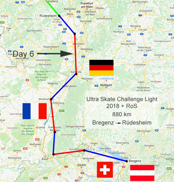 Ultra Skate Challenge (USC) 2018, route map.