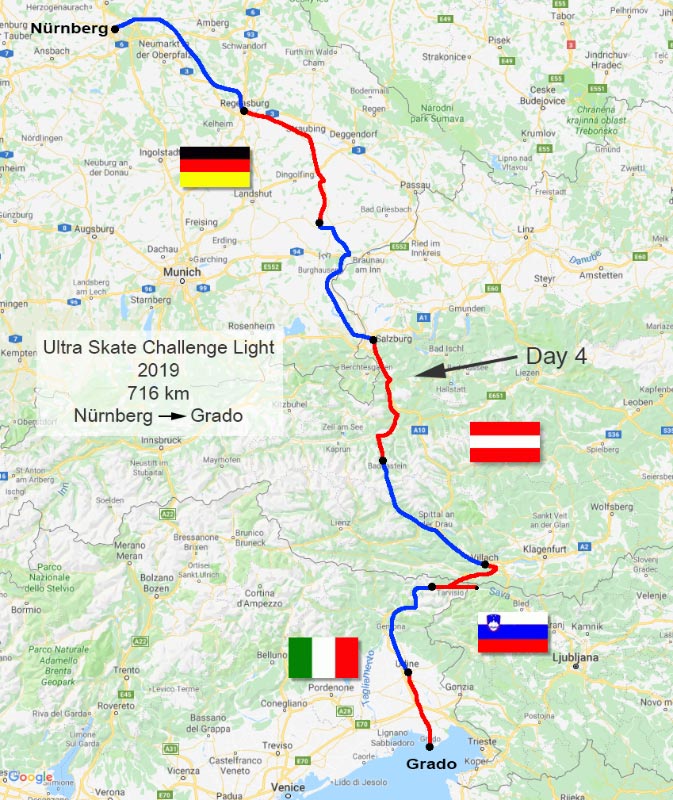 Ultra Skate Challenge (USC) 2019, route map.