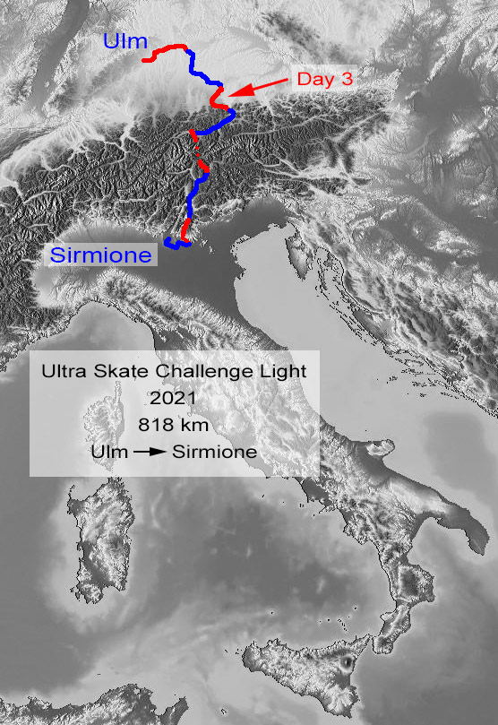 Ultra Skate Challenge (USC) 2021, route map.