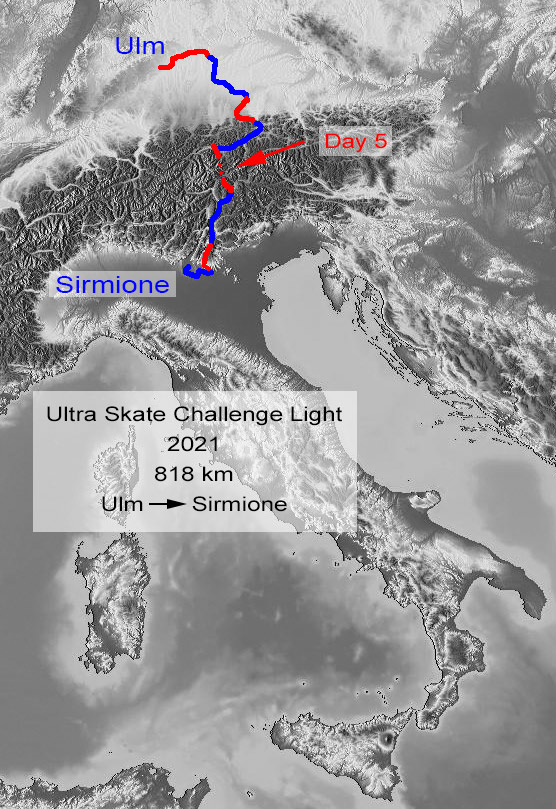 Ultra Skate Challenge (USC) 2021, route map.