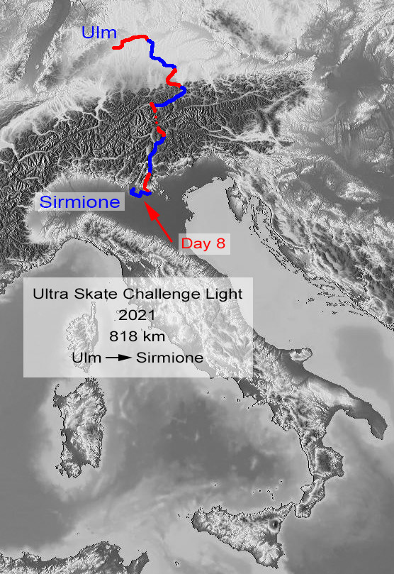 Ultra Skate Challenge (USC) 2021, route map.