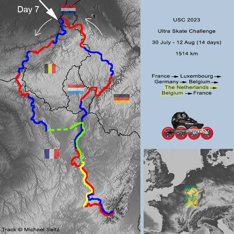 Ultra Skate Challenge (USC) 2023, route map