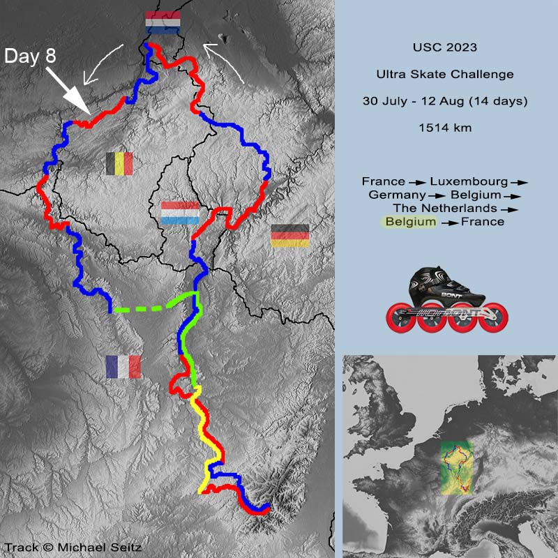 Ultra Skate Challenge (USC) 2023, route map