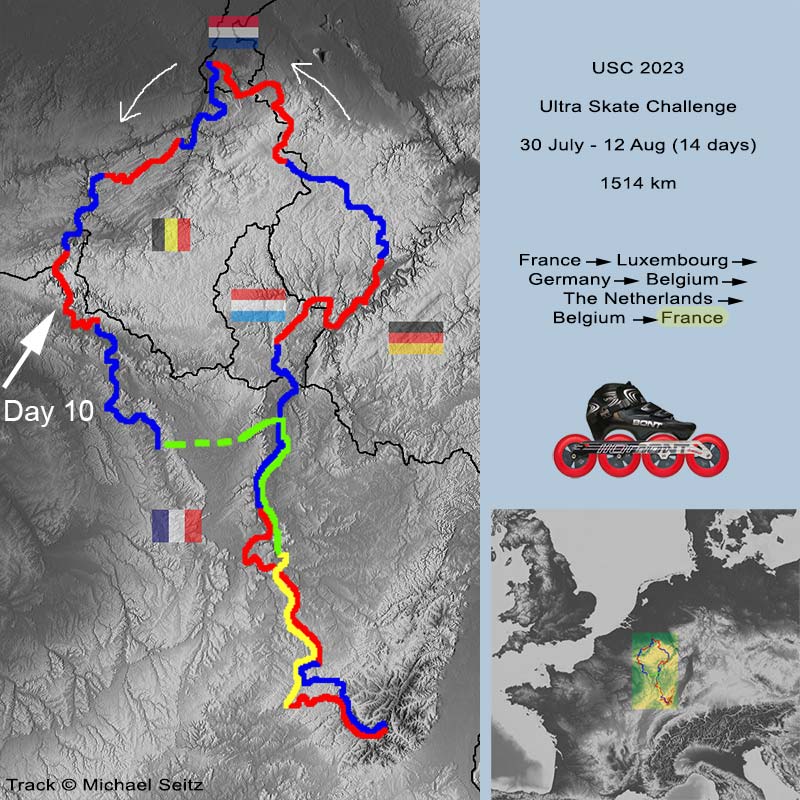 Ultra Skate Challenge (USC) 2023, route map